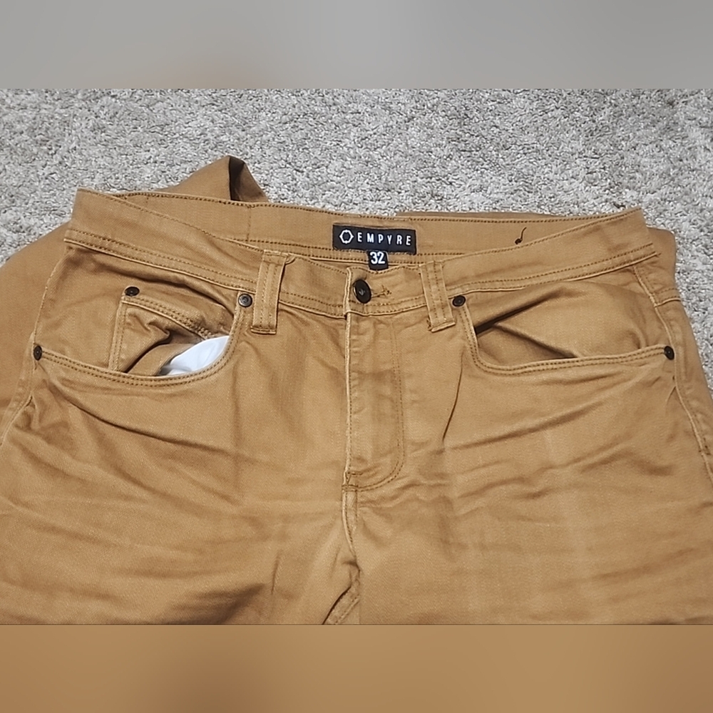 Empyre Men’s Skinny Jeans - Camel Brown